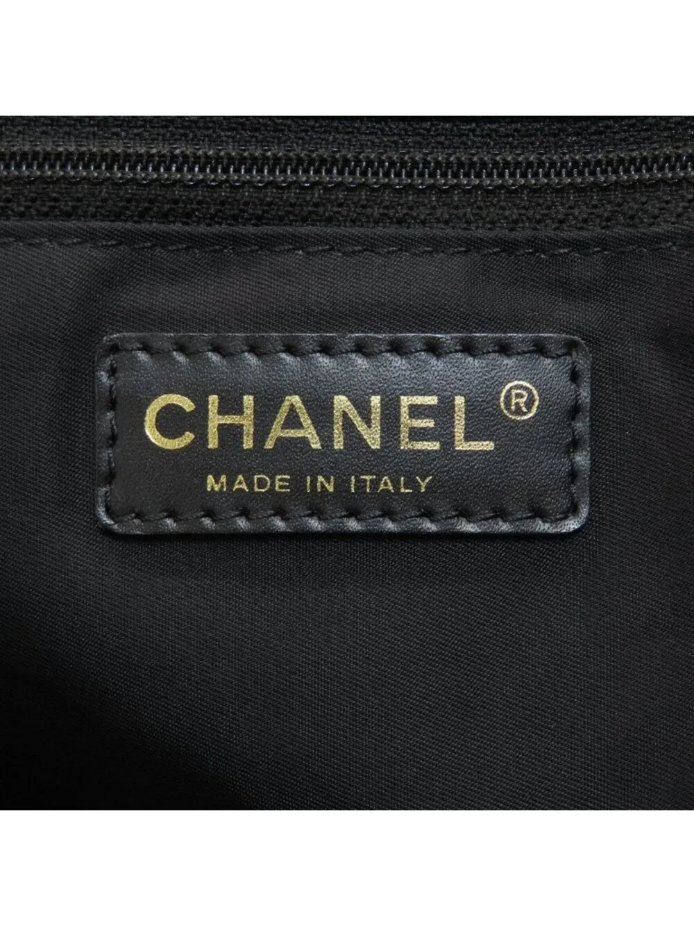 Chanel New Travel Line MM Gold Tote Bag Nylon Jacquard